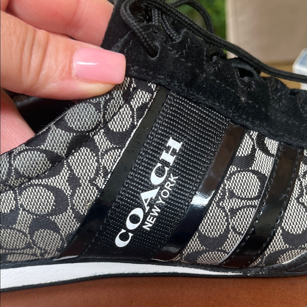 Coach Women's Logo Mesh Lace-Up Sneakers - Black. Authentic. - Picture 9 of 14